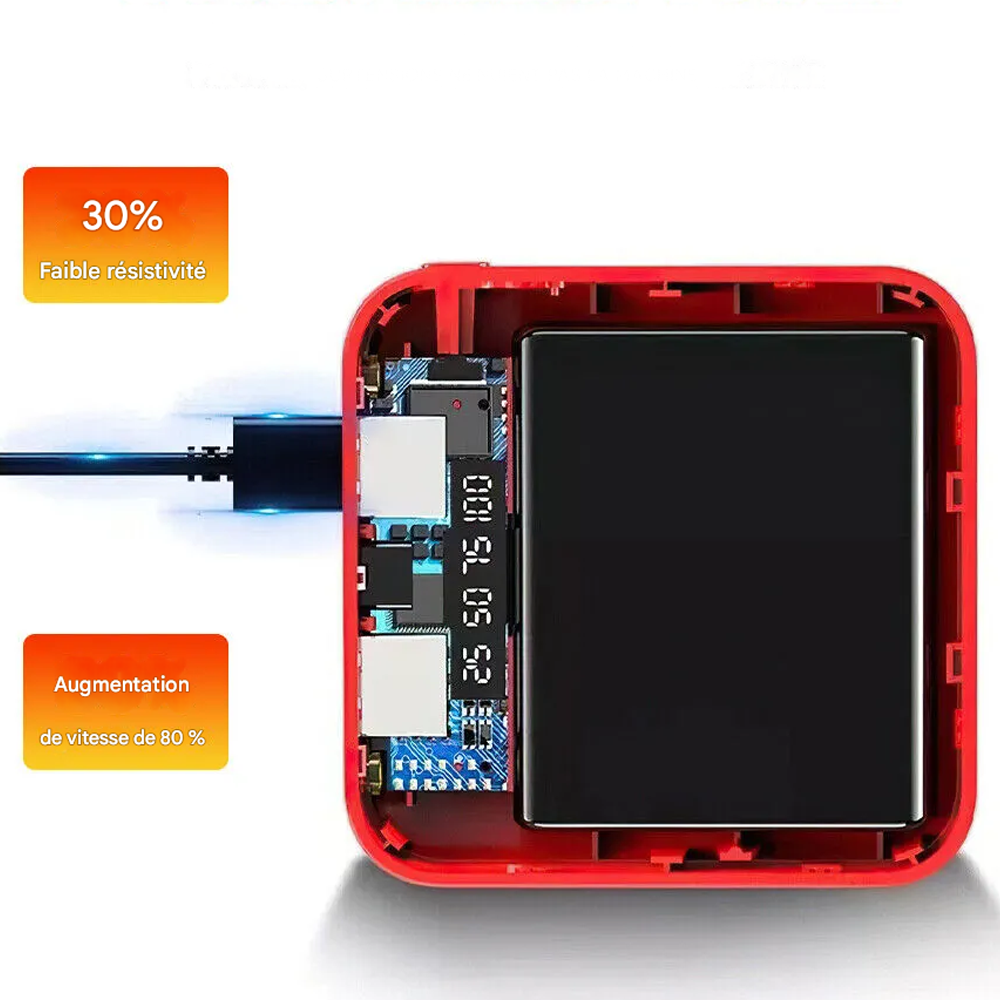 Mini Batterie Externe 200000mAh écran miroir LED